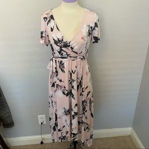 Pink floral maternity/nursing dress
